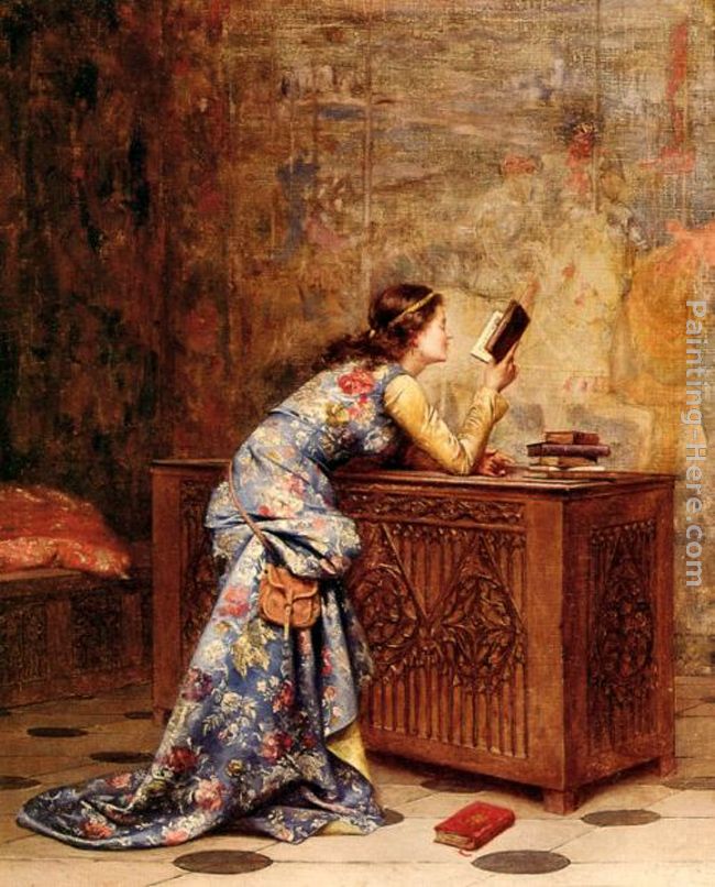 Captivated painting - Adolphe Alexandre Lesrel Captivated art painting